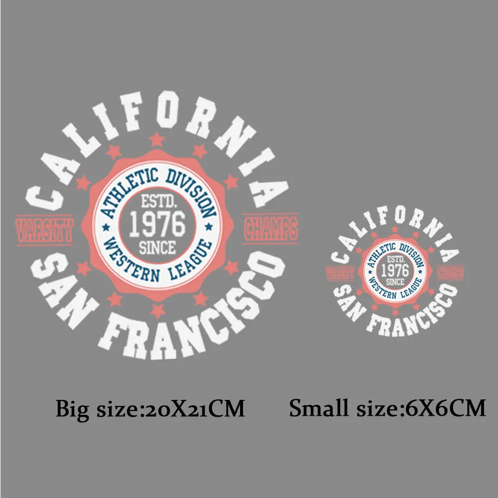 Персональные буквы CALIFORNIA iron на уровне A-level патчи теплопередача pygoraphy для DIY одежды футболки сумки украшения печати - Цвет: PA-115 Double size