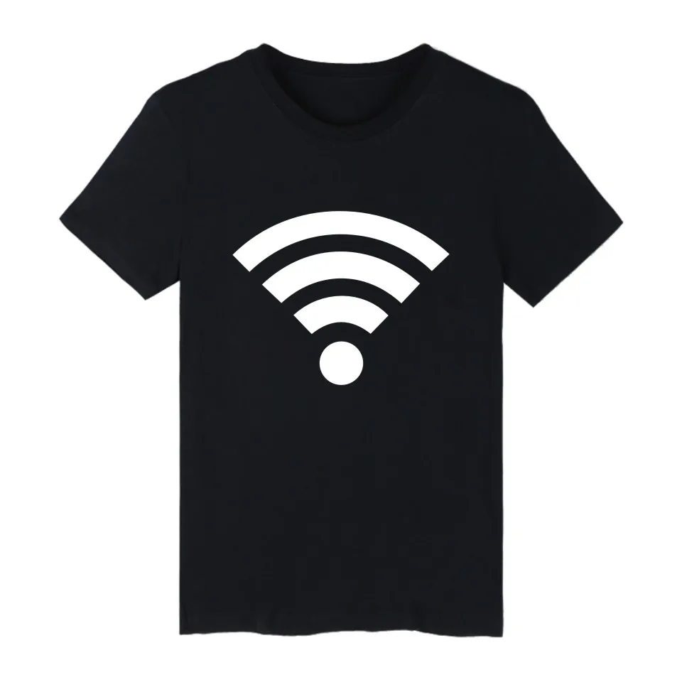 Классическая футболка с бесплатным Wi Fi мужские брендовые футболки коротким