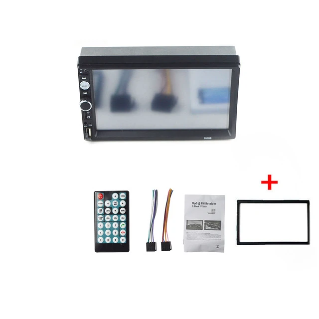 with frame Авторадио 2Din 7 дюймов ЖК сенсорный экран Автомагнитола Авто Аудио bluetooth 7010b 2 din стерео mirrorlink камера заднего вида - Цвет: with frame