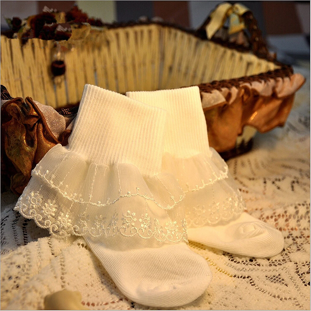 Newborn Infant Toddler Baby Girl Princess Socks Non-Slip Fashion Lace Cotton | Детская одежда и обувь