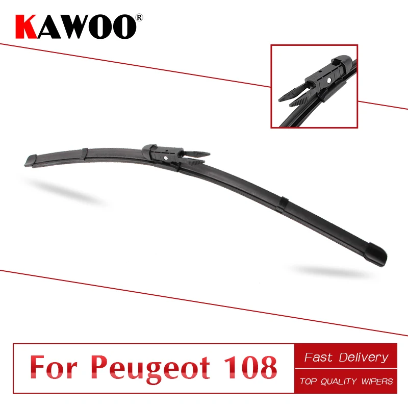 

KAWOO For Peugeot 108 26"Single Car Styling Clean The Windshield Natural Rubber Wipers Blade 2014 2015 2016 Fit Pinch Tab Arm