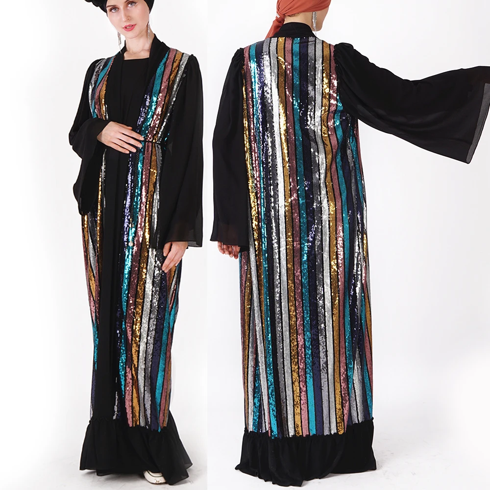 Модное Новое блестящее кимоно с блестками для женщин|abaya fashion|abayas for womenislamic abaya |