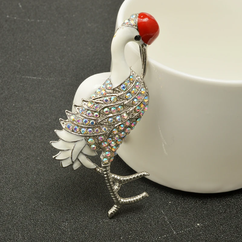 Новое поступление брошь в форме страуса Женская эмалированная женское животное