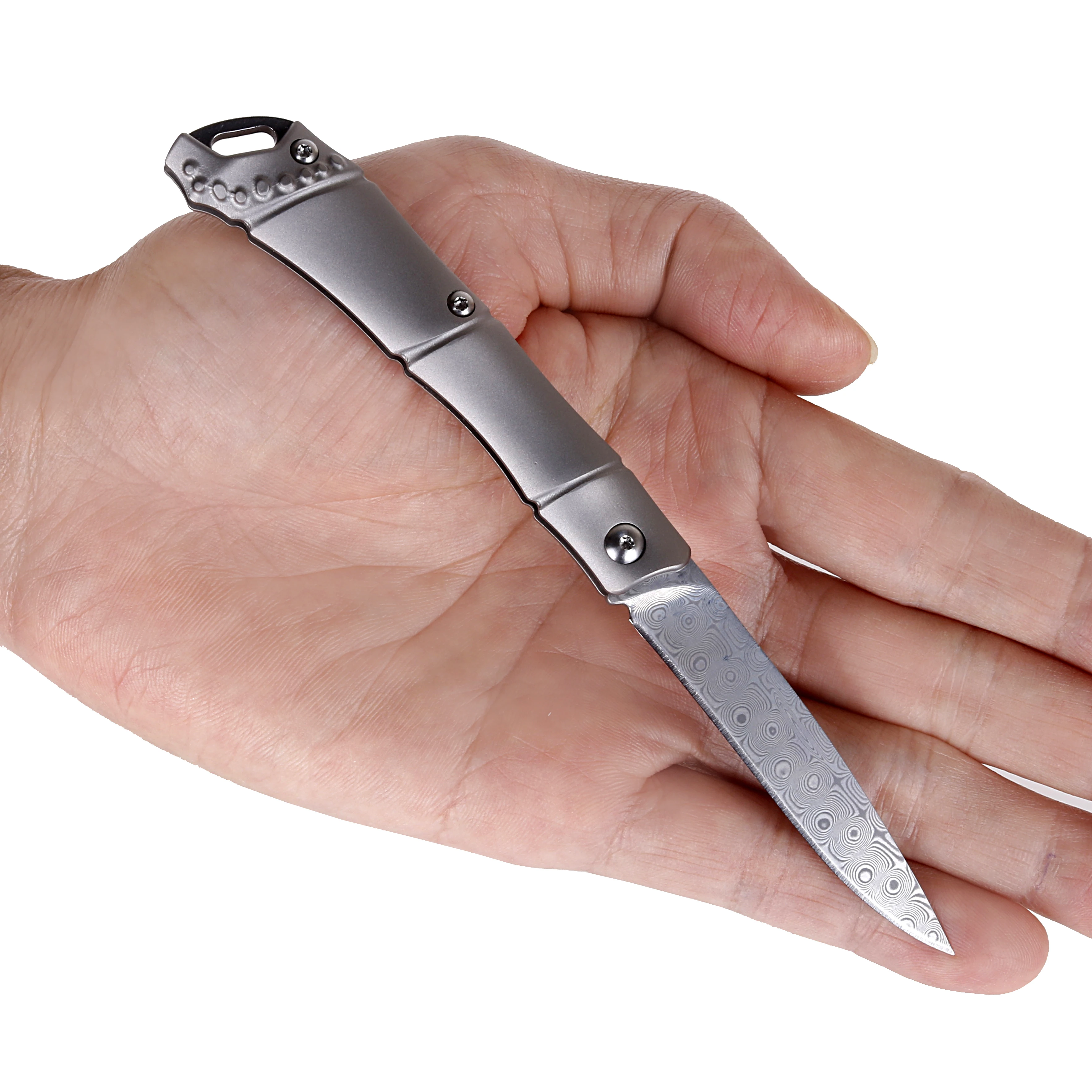 Jonnyjamie Mini UK PEN 1 нож C94TI 2,3" 31 г TC4 титановая ручка в БАМБУКОВОМ стиле дамасский складной карманный нож тактический EDC gear