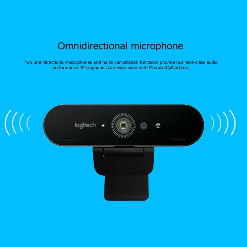 Веб-камера logitech BRIO C1000e 4K HD для потоковой записи видео бизнес-конференции для увеличения количества совещаний/microsoft Cortana