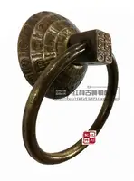The bonus of classical Chinese door decoration antique copper copper fittings / glass double door knocker on sequence in hand