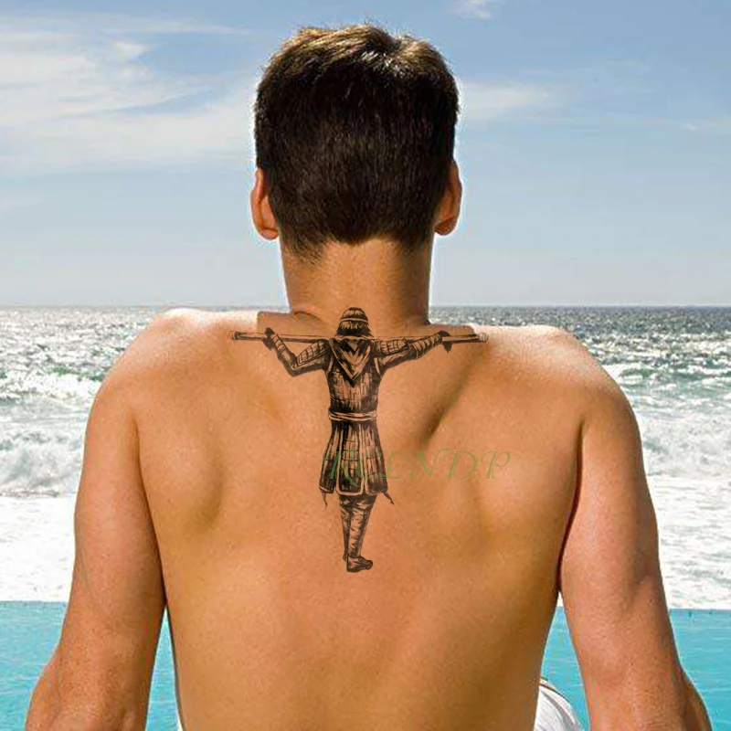 Водостойкая Временная тату-наклейка Король обезьяны флэш-тату для ног рук спины