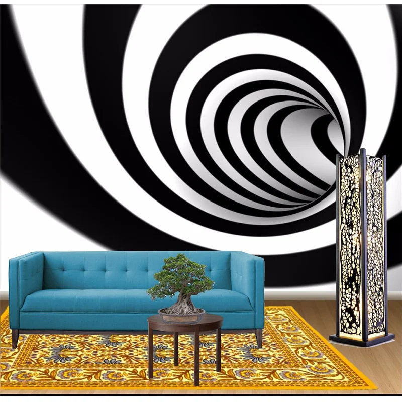 Изогнутая туннельная настенная фотография гигантские обои бесплатно! Клей 58 см x