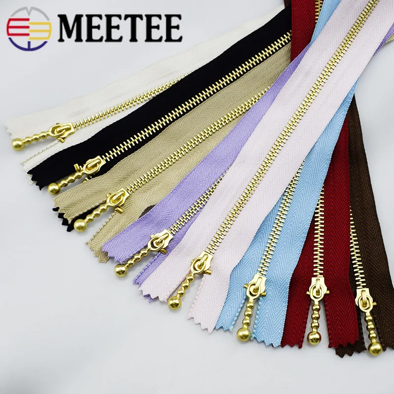 10 шт. Meetee 3 # Золотой 20 см застежка молния металлическая для шитье ремонт набор