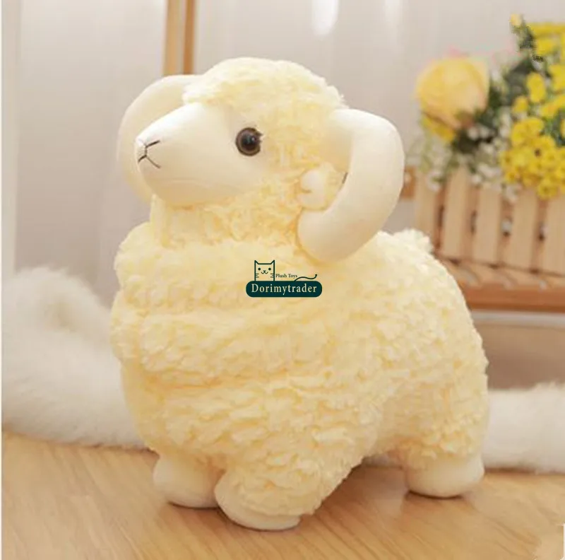 Dorimytrader Giant Animal Sheep Toy Мягкая мягкая плюшевая милая козьей куклой 3 цвета Nice Baby Gift