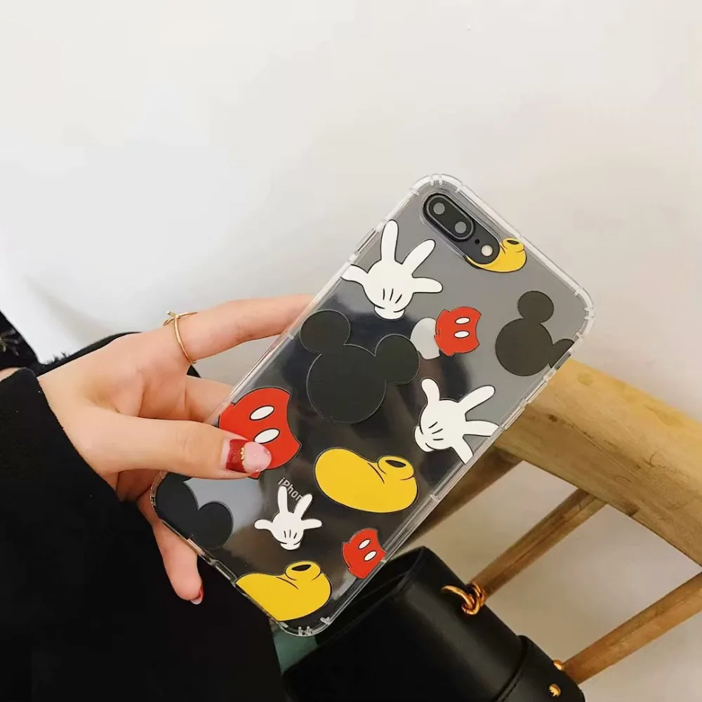Чехол Hazy beauty для iPhone X XS XR Max прозрачный силиконовый чехол из ТПУ с рисунком Микки