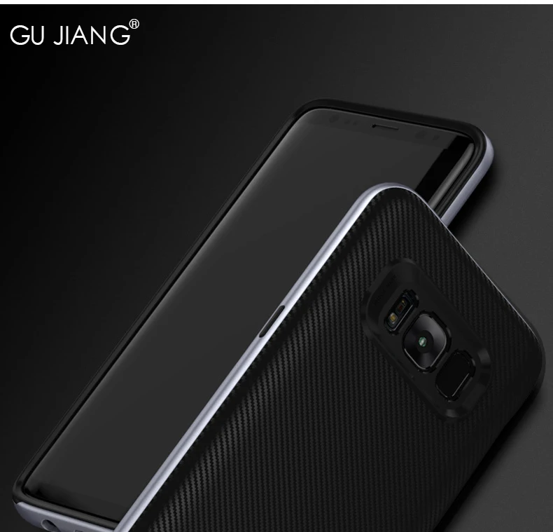 Роскошный двухслойный чехол с текстурой для Samsung Galaxy S8 PLUS силиконовый защитный