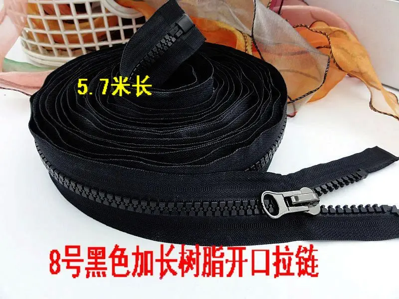 8 #570 см Экстра длина открытый конец Черная смола застежка-молния для яхты лодки