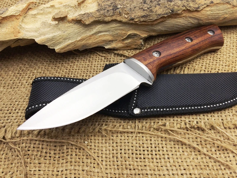 Warrior туристический нож с фиксированным клинком 440 лезвие твердой деревянной