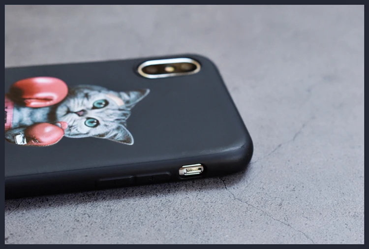 Matte phone cases for iphone X XR XS Max Cartoon Panda rabbit Soft TPU case For 6 6s 7 8 plus back cover |