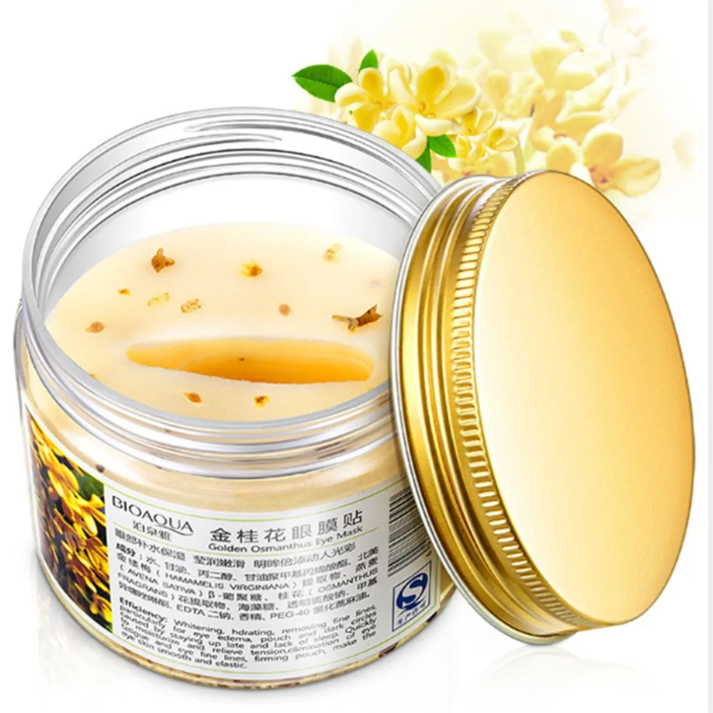 Золотая маска для глаз Osmanthus 80 шт./бутылка ухода за глазами коллагеновый гель сывороточный протеин удаления