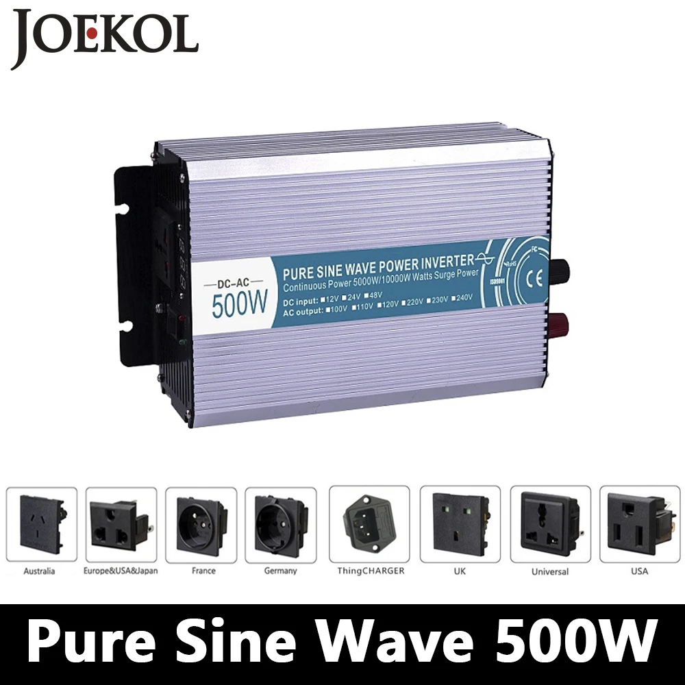 Инвертор немодулированного синусоидального сигнала 500 Вт постоянный ток 12 В/24 В/48