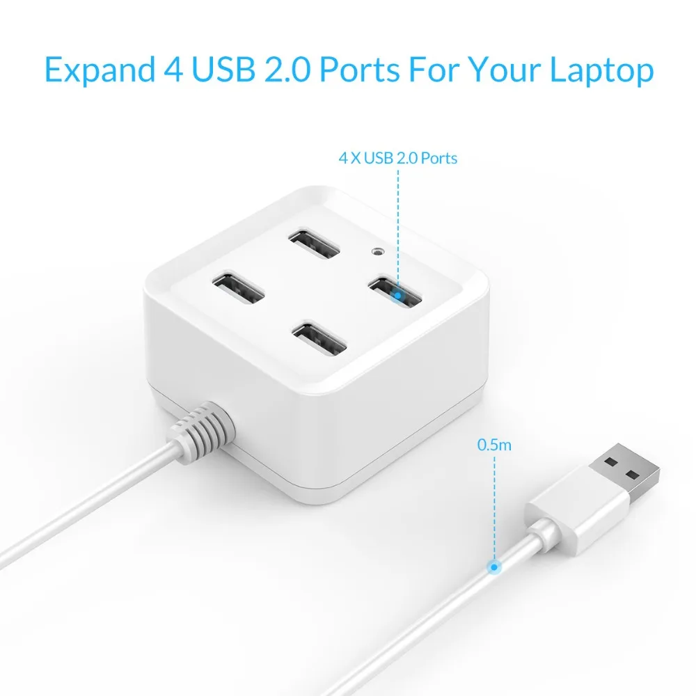 ORICO Портативный usb хаб USB 2 0 4 порта Мульти разветвитель расширитель