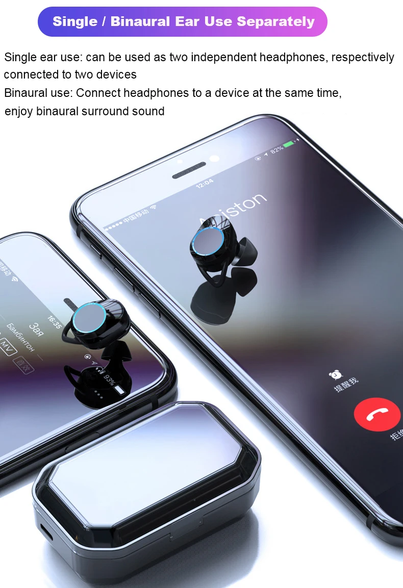 G02 TWS 5,0 Bluetooth наушники беспроводные наушники IPX7 водонепроницаемые стерео наушники 3300 мАч светодиодный умный внешний аккумулятор