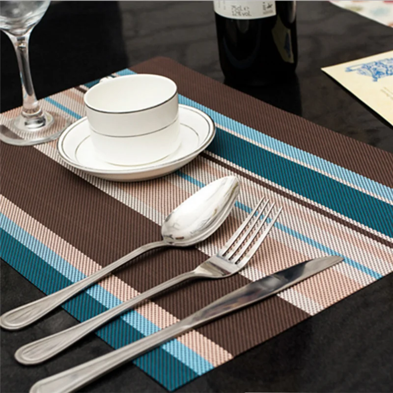 Dining Table Decor Weave Effect Modern Style Place Mats Placemats Pads Kitchen Accessories Decoration Home Pad | Дом и сад