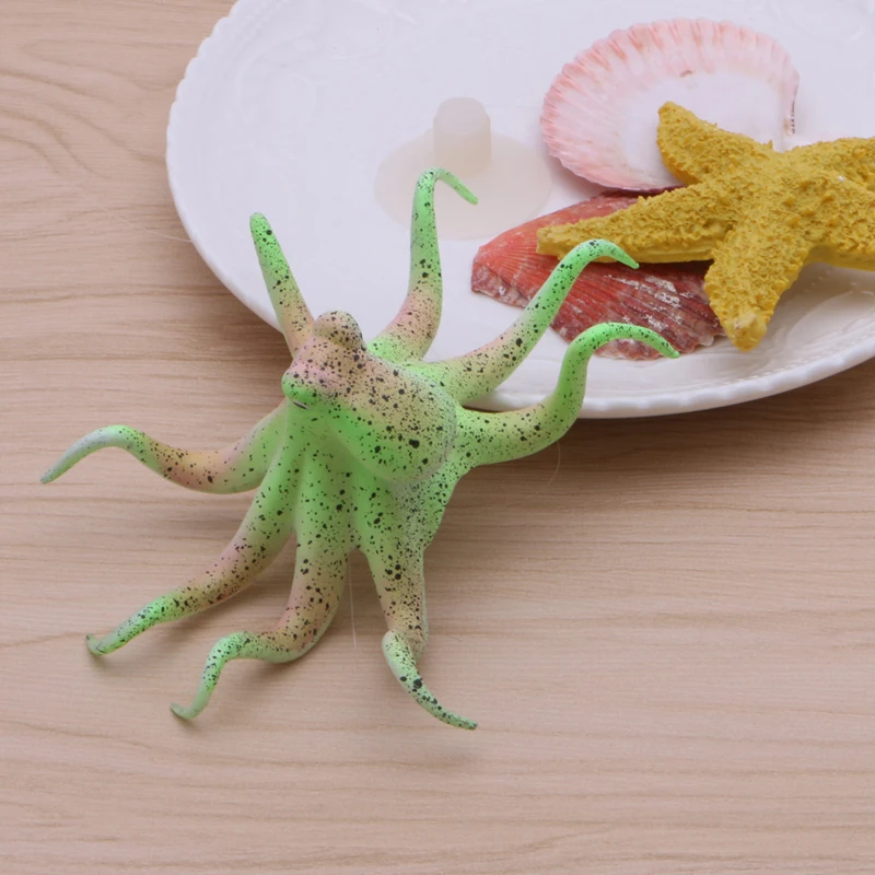 Флуоресцентный искусственный Осьминог аквариум с присоской для украшения