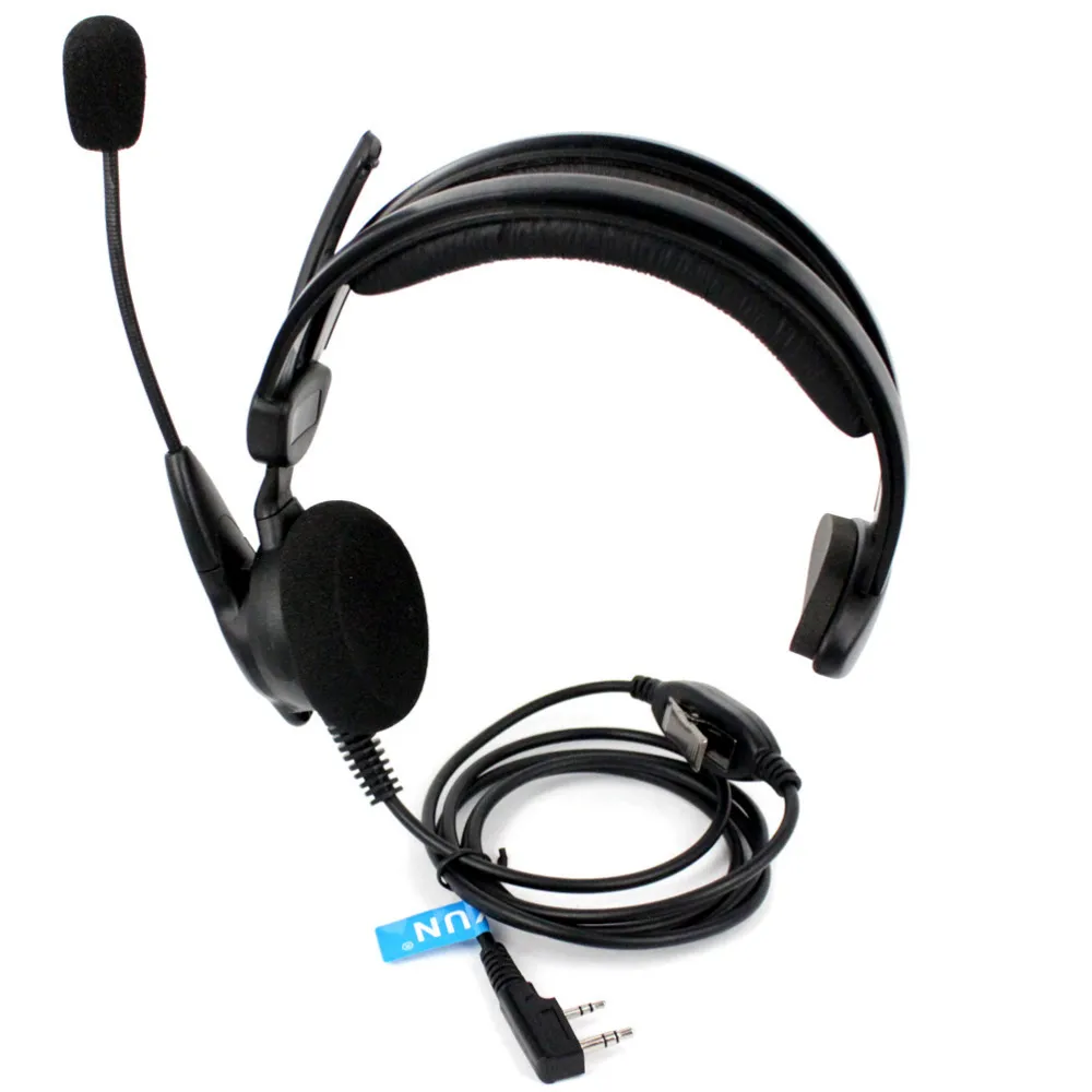 Новый черный 2 булавки наушники гарнитуры с поворотным штанга микрофона для Kenwood