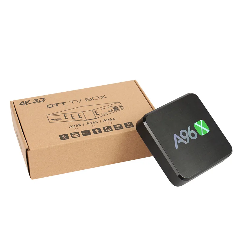 10 шт. A96X Умные телевизоры Box Amlogic S905X 4 ядра 1 ГБ Оперативная память 8 Встроенная Коди