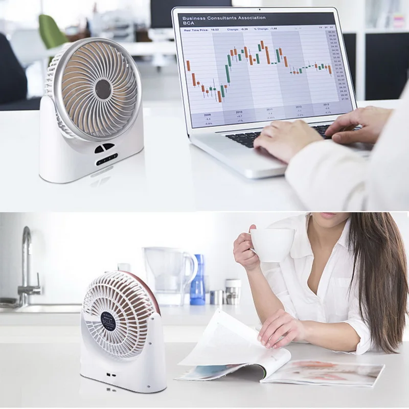 1 шт. портативный мощный Настольный вентилятор с ночным светильник USB