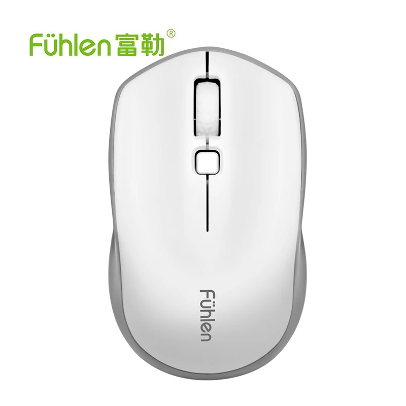 Белый Беспроводная мышь Fuhlen M80 1600 dpi, бесшумная мышка компьютерная USB офисная мышь - Цвет: Белый