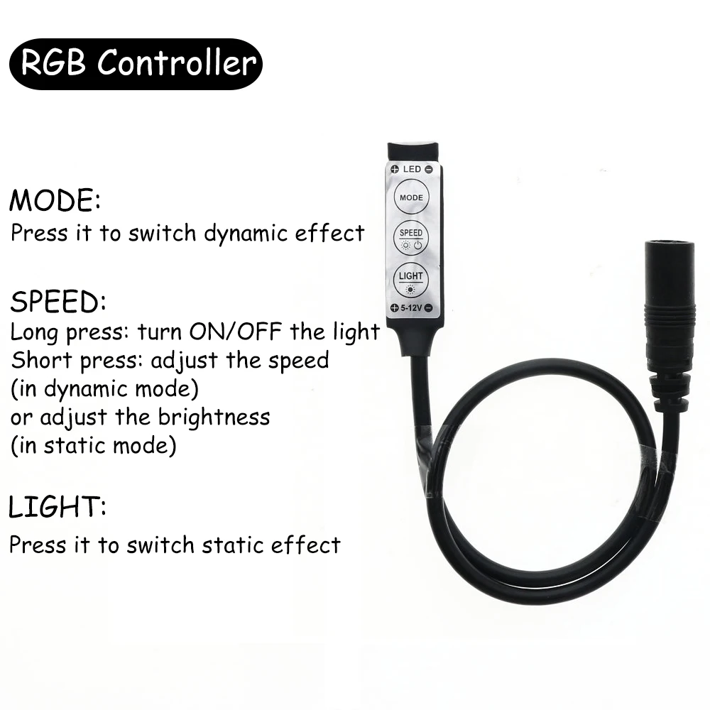 5050 Светодиодный светильник 5 В, ТВ-светильник s 1-2, RGB, Черный PCB светильник для шкафа, велосипедная лампа с 2 шт., RGB контроллер, 4* AA батарейный блок