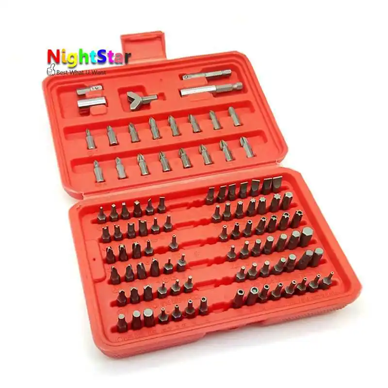 100 шт. набор защитных бит сверлильный ключ с шестигранной звездочкой Магнитная