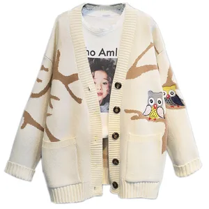 Новая мода весна 2021 женские свитера кардиганы для повседневное Теплые Длинные Дизайн Женский вязаный свитер, пальто, кардиган детский свитер леди