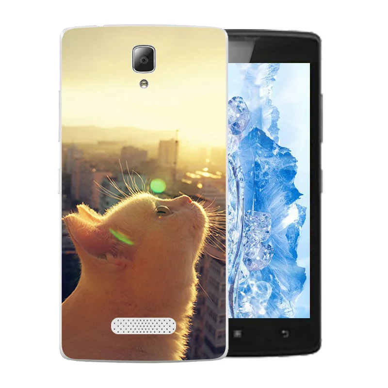 for Lenovo A2010 A 2010 Phone Case Luck Cat Pattern Capa Soft TPU Silicone Clear Fundas 4.5 inch Back Cover Bag Thin Shell |
