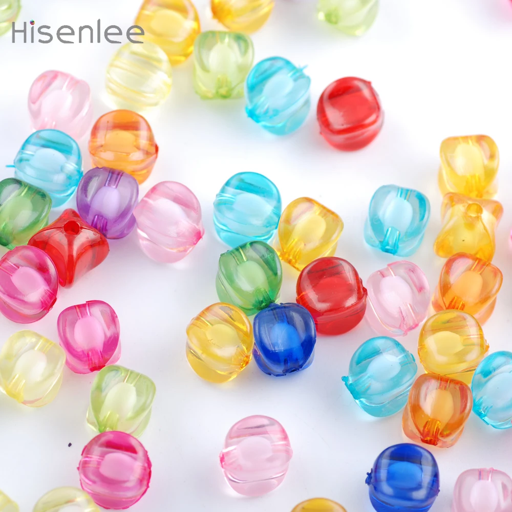 Hisenlee новые детские бусины DIY акриловые изысканные граненые Квадратные с четырьмя