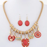 bohemian luxury beach skirt decorative accessories exaggerated necklace women water drop retro national style necklace