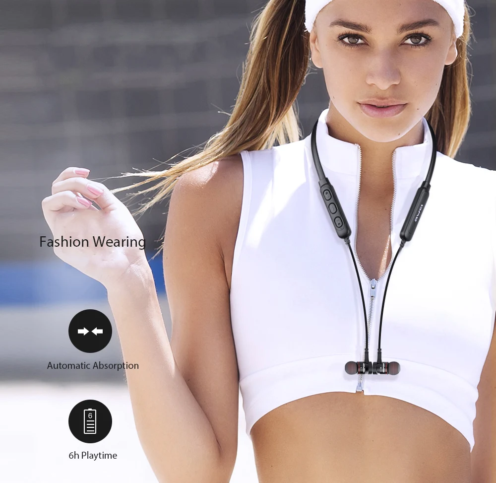 Awei G10BL Bluetooth наушники стерео шейным Спорт Беспроводной Магнитная поглощения
