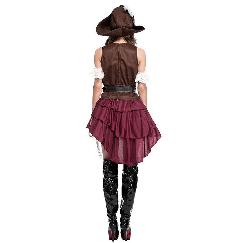 Новинка сексуальный женский костюм пирата на Хэллоуин грабителя бандита косплей