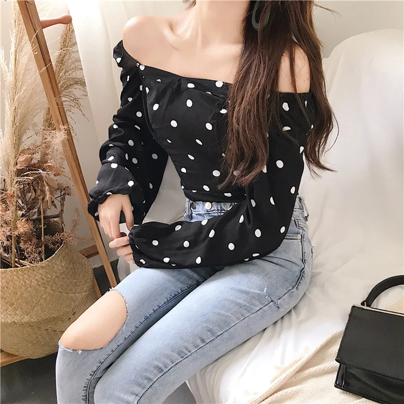 Винтажный милый стиль осень 2020 новая мода Длинные Пышные Рукава одноцветные