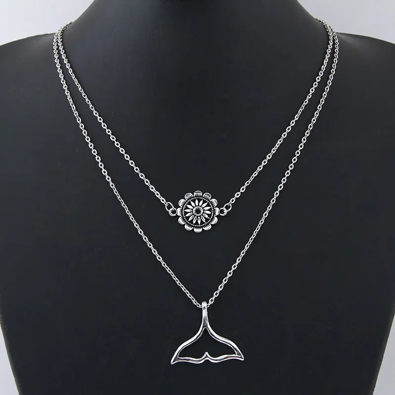 Новый модный дизайн морская раковина женское серебряное золотое ожерелье с