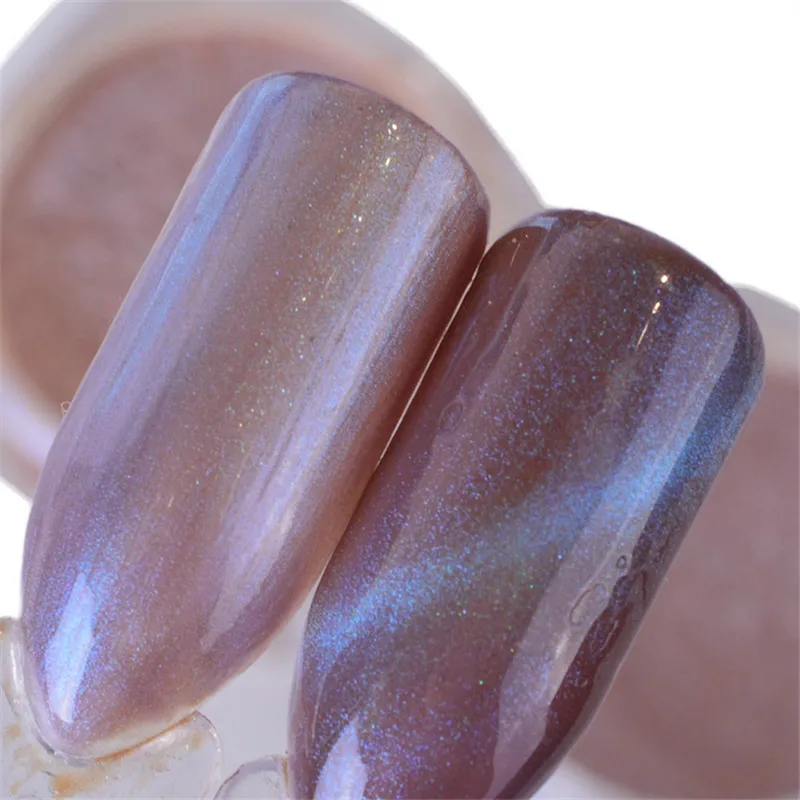 Последний 3D кошачий глаз Хамелеон Порошковые блестки для ногтей порошок зеркало