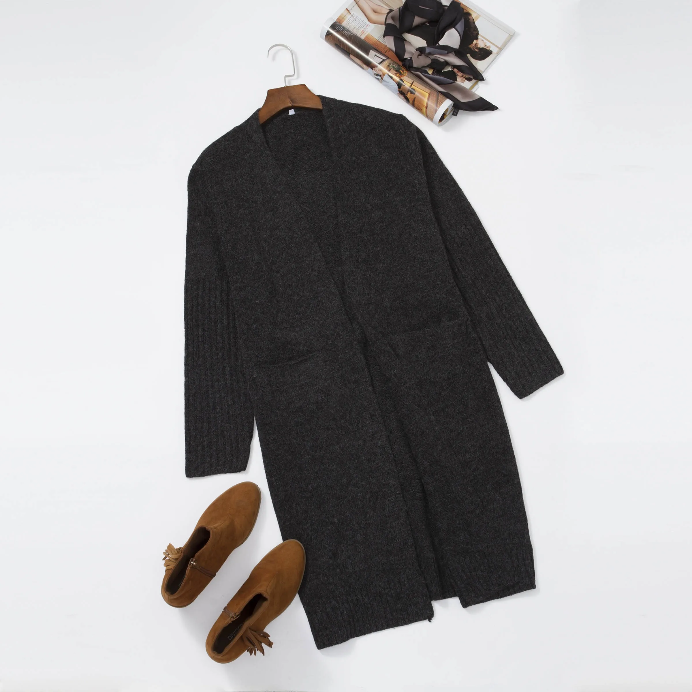 Knitted Sweater Women Winter Cardigan Casual Coat Autumn 2018 Stylish Solid Elegant Loose Basic Knitwear Female Long Outerwear |