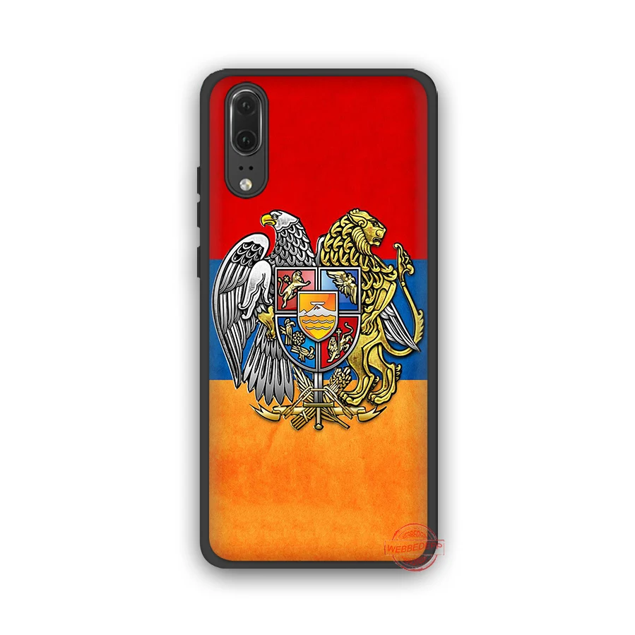 WEBBEDEPP Armenia russia Flag coat of arms Soft Case for Huawei P8 P9 P10 P20 P30 Lite Pro 2017 2018 2019 Cover | Мобильные телефоны