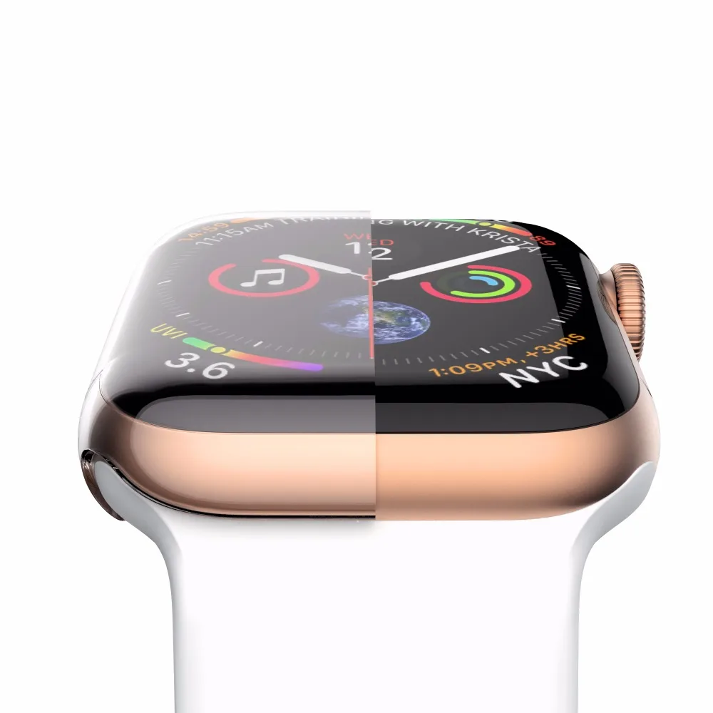 Ультратонкий Прозрачный чехол для Apple Watch Series 4 5 6 40 мм 44 пластиковый Watch|Ремешки