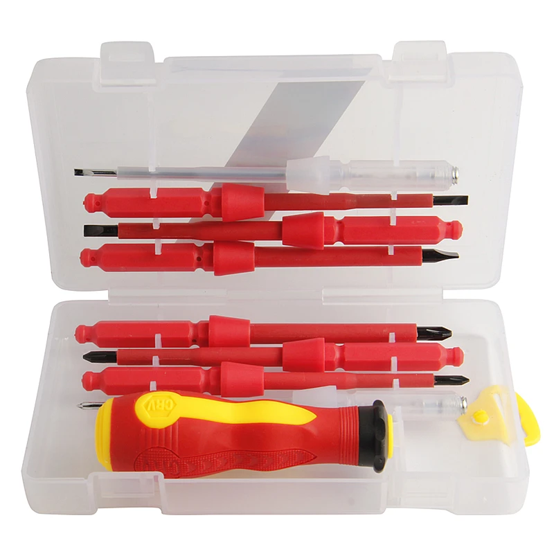 Набор изолированных отверток 8 шт. карандаш для проверки электрика рандомное