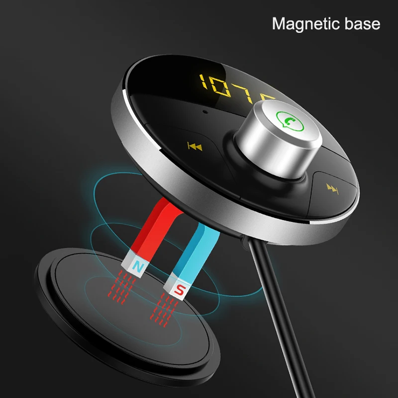 FDOMAIN Magnetic 3.5mm car AUX Bluetooth Adapter Audio Receiver Handsfree kit Lossless MP3 Player FM Transmitter | Автомобили и
