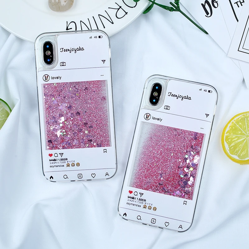 Блестящий Жидкий чехол для iPhone 8 Plus зыбучий песок Единорог Блестки X SE 5 5S 6 6S 7