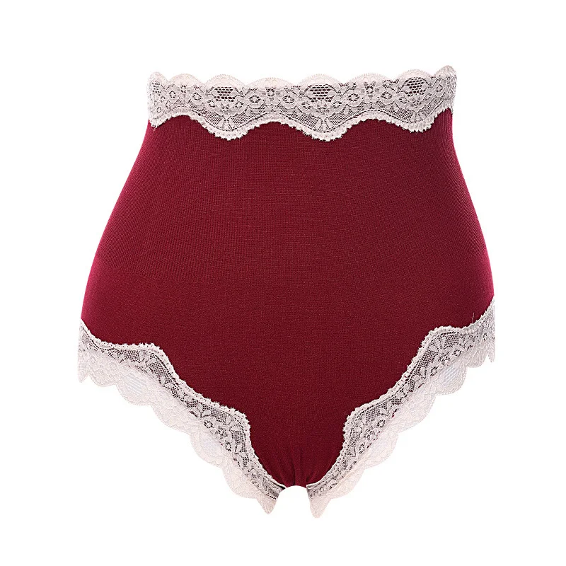 1Pcs Women Retro High Waist Underwear Lace Plus Size Body Shaper Briefs Panties Sexy Female Large Seamless Breathable |