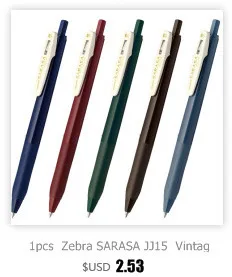1pcs Zebra SARASA JJ15 Vintage Retro neutral pen Press gel pen 0.5mm Limited Edition School supplies