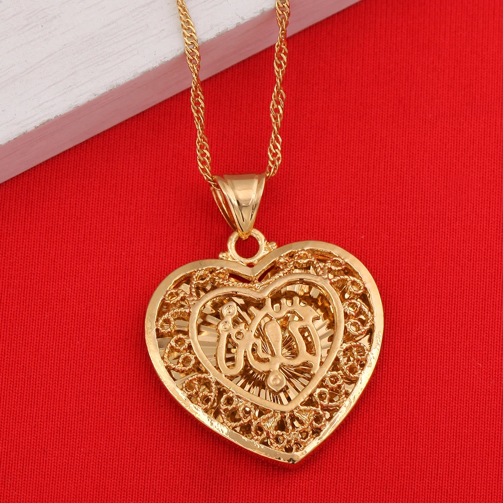 Ожерелья с подвеской в виде сердца для женщин|allah pendant necklace|allah pendantmuslim jewelry |