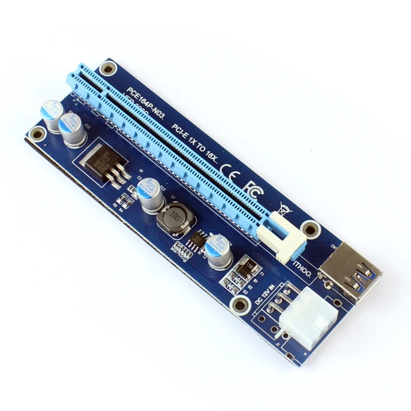 Pci E Express 1X 4X 8X 16X расширитель переходника адаптер для карты 6 Pin Dc кабель питания Gpu